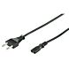 Cable de alimentación con enchufe europeo a C7, 5 m, negro