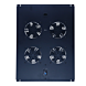 Paquete de ventiladores con 4 ventiladores y termostato adecuado para armarios de servidores de pie con una profundidad de 800 mm