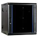 Armario de pared de 12U (inclinable) con puerta de cristal de 600x600x635 mm (ancho x profundidad x alto)
