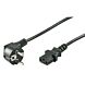 Cable Schuko angular para alimentación C13 de 2 m, color negro