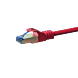 Cable de conexión CAT6a S/FTP (PIMF) de 0,25 m, color rojo