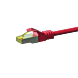 Cable de conexión Cat7 S/FTP (PIMF) de 0,25 m, color rojo