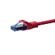 Cable de conexión UTP CAT6a de 0,25 m, rojo - 100 % cobre