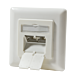 Caja de empotrar vertical CAT6 UTP/STP, color marfil