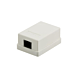 Caja de montaje en superficie CAT5e UTP de 1 puerto, color marfil