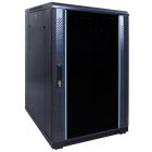 Armario para servidores de 18U con puerta de cristal de 600x800x1000 mm (ancho x profundidad x alto)
