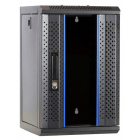 Armario para servidores de 10 pulgadas y 9U con puerta de cristal, 312 x 310 x 486 mm (ancho x profundidad x alto).