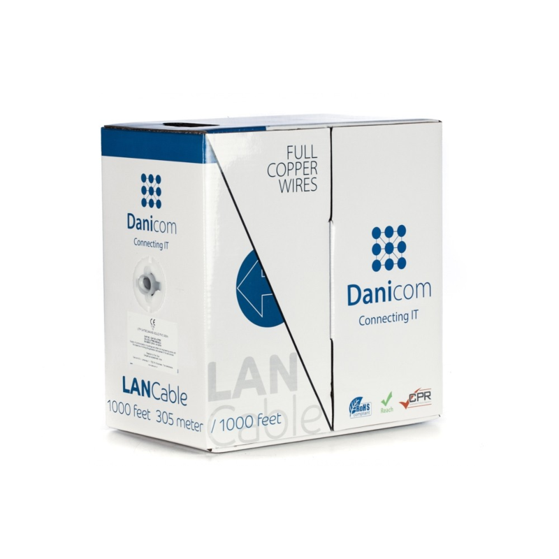 Cable DANICOM CAT5E UTP 305m en rollo rígido - LSZH (Eca)