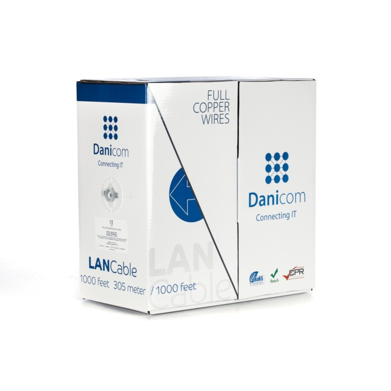 Cable DANICOM CAT6 UTP 305m en rollo rígido - LSZH (Dca)