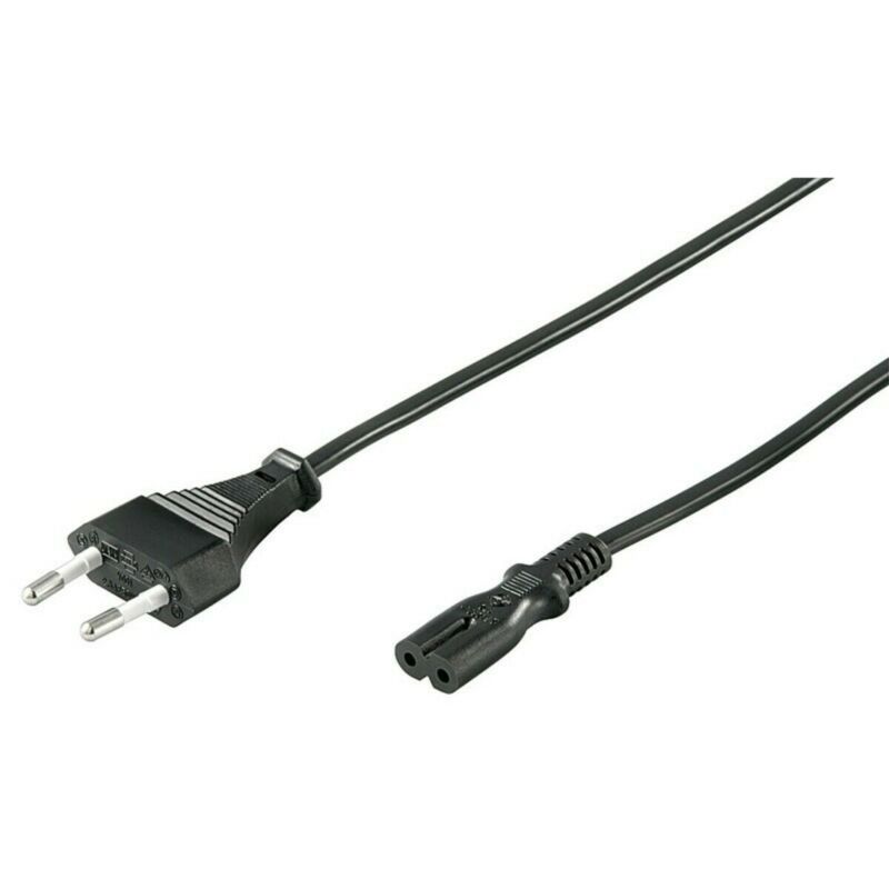 Cable de alimentación con enchufe europeo a C7, 5 m, negro