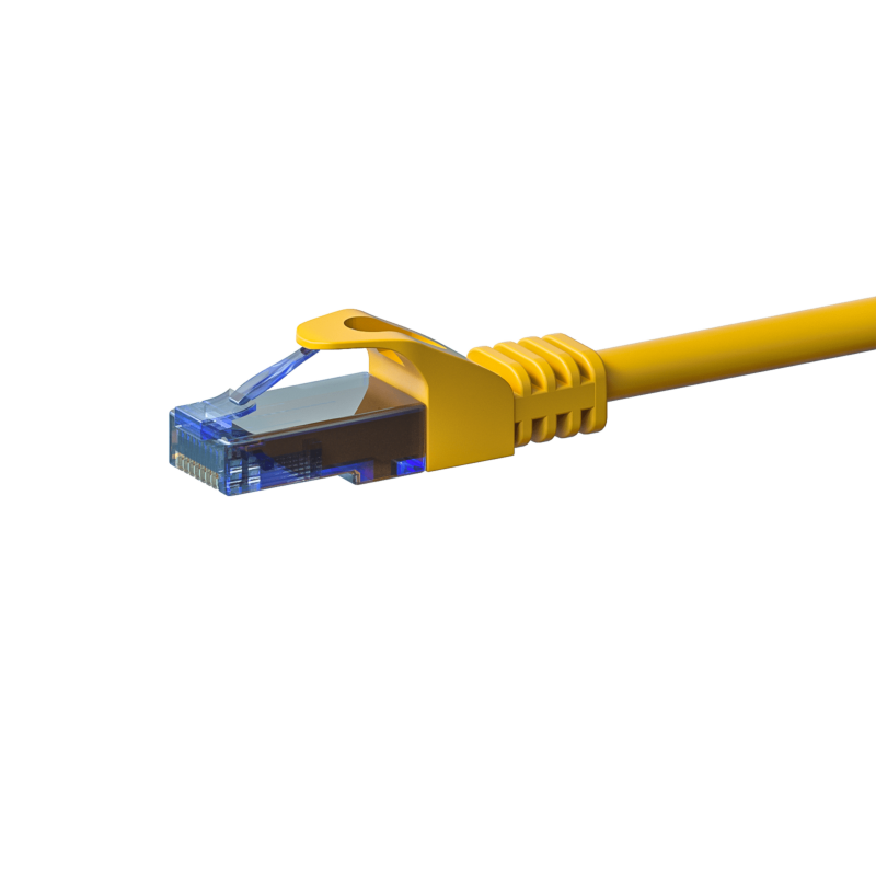 Cable de conexión UTP CAT6a de 5 m, color amarillo - 100 % cobre