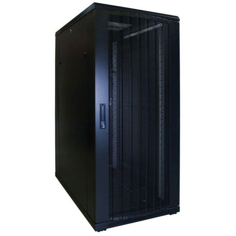 Armario para servidores de 27U con puerta perforada de 600x1000x1400 mm (ancho x profundidad x alto)