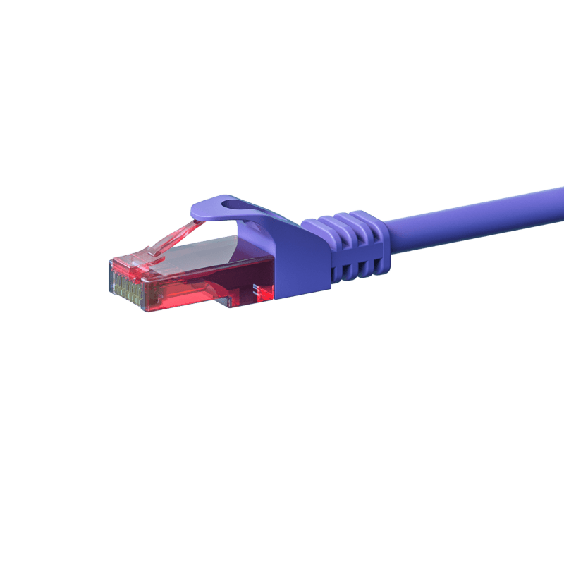 Cable de conexión UTP CAT6 de 5 m, color morado - 100 % cobre