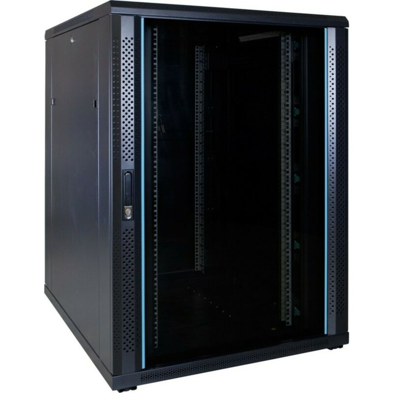 Armario para servidores de 22U con puerta de cristal de 800x1000x1200 mm (ancho x profundidad x alto)