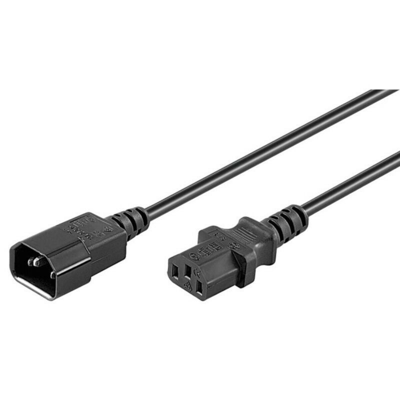 Cable de alimentación C13 a C14 de 2 m, color negro
