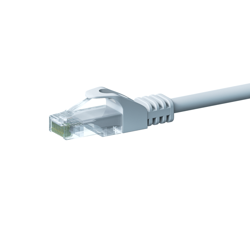 Cable de conexión UTP CAT5e de 7,5 m, blanco - 100 % cobre