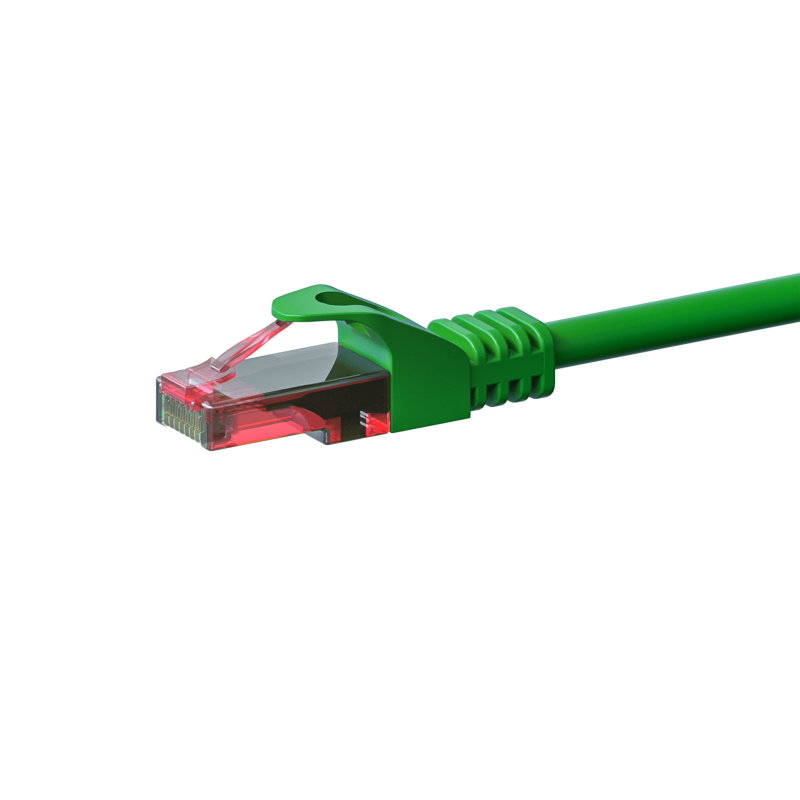 Cable de conexión UTP CAT6 de 1 m, color verde - 100 % cobre