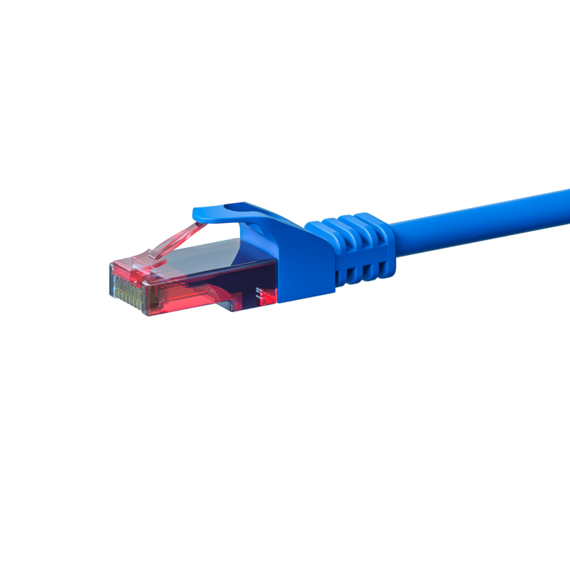 Cable de conexión UTP CAT6 de 30 m, color azul - 100 % cobre