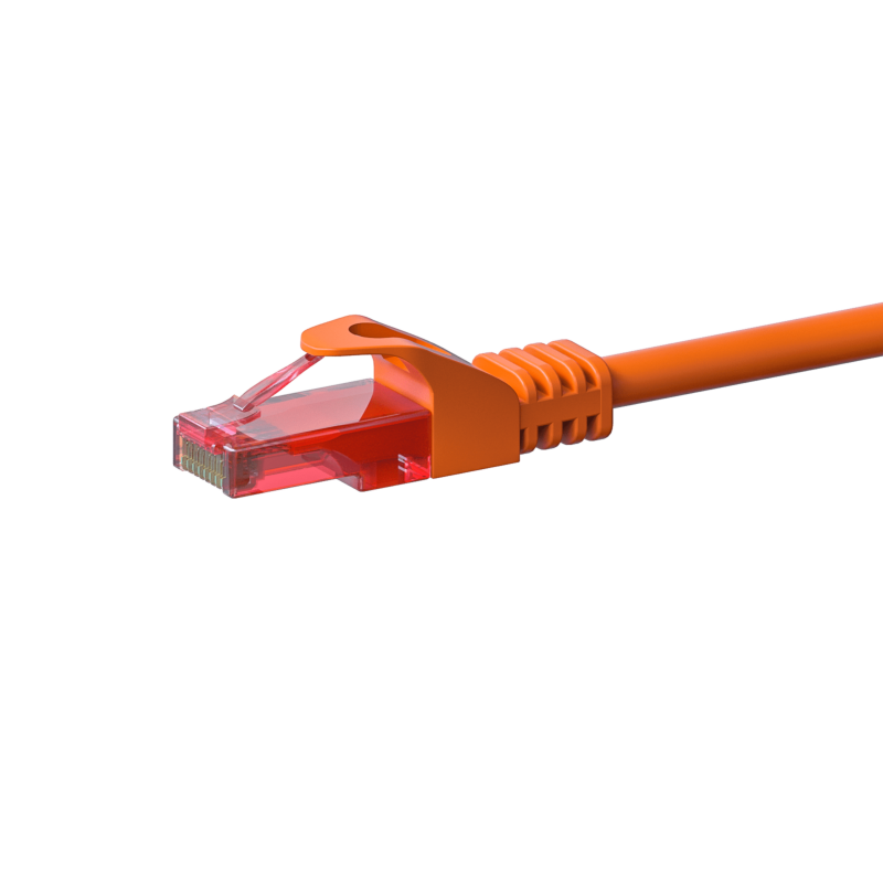 Cable de conexión UTP CAT6 de 50 m, color naranja - 100 % cobre