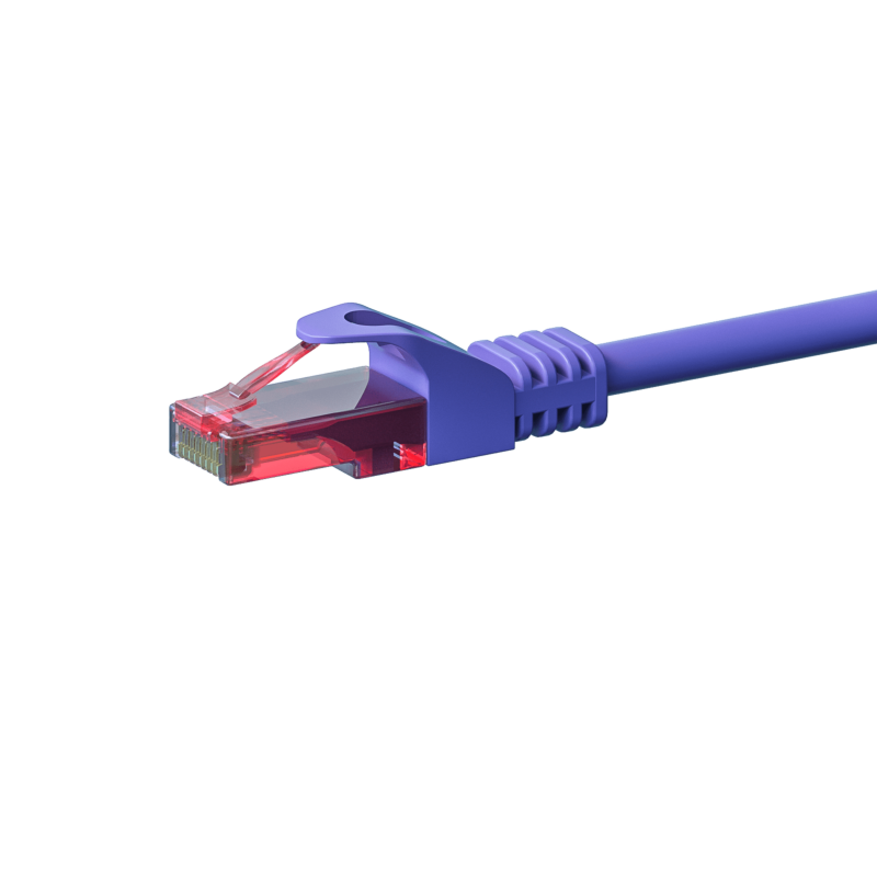 Cable de conexión UTP CAT6 de 0,15 m, color morado - 100 % cobre