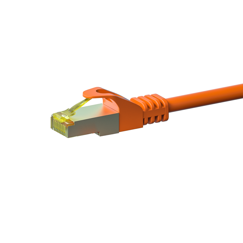 Cable de conexión Cat7 S/FTP (PIMF) de 0,50 m, color naranja