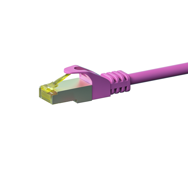 Cable de conexión Cat7 S/FTP (PIMF) de 3 m, color rosa