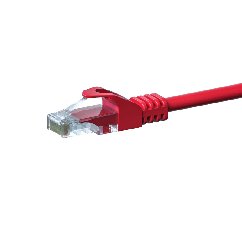 Cable de conexión UTP CAT5e de 0,25 m, rojo - CCA