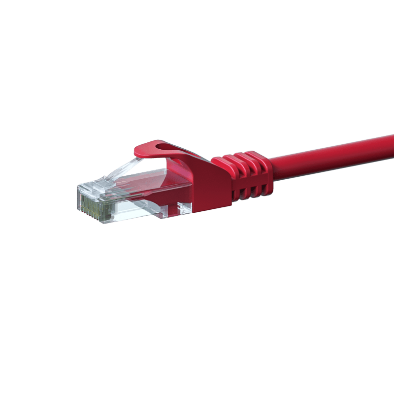 Cable de conexión UTP CAT6 de 3 m, rojo - CCA
