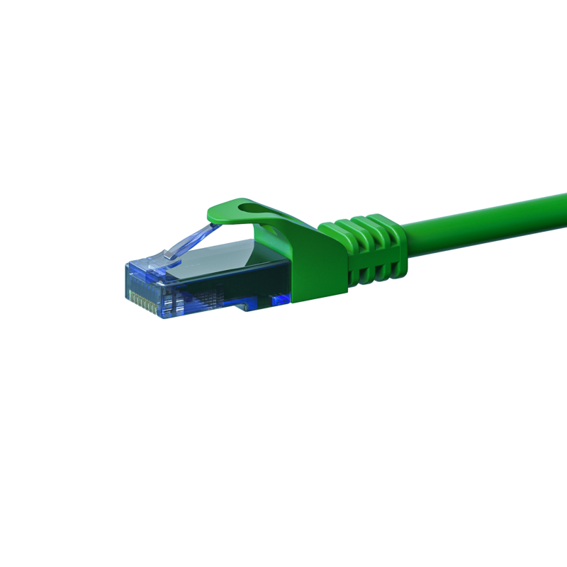 Cable de conexión UTP CAT6a de 3 m, color verde - 100 % cobre