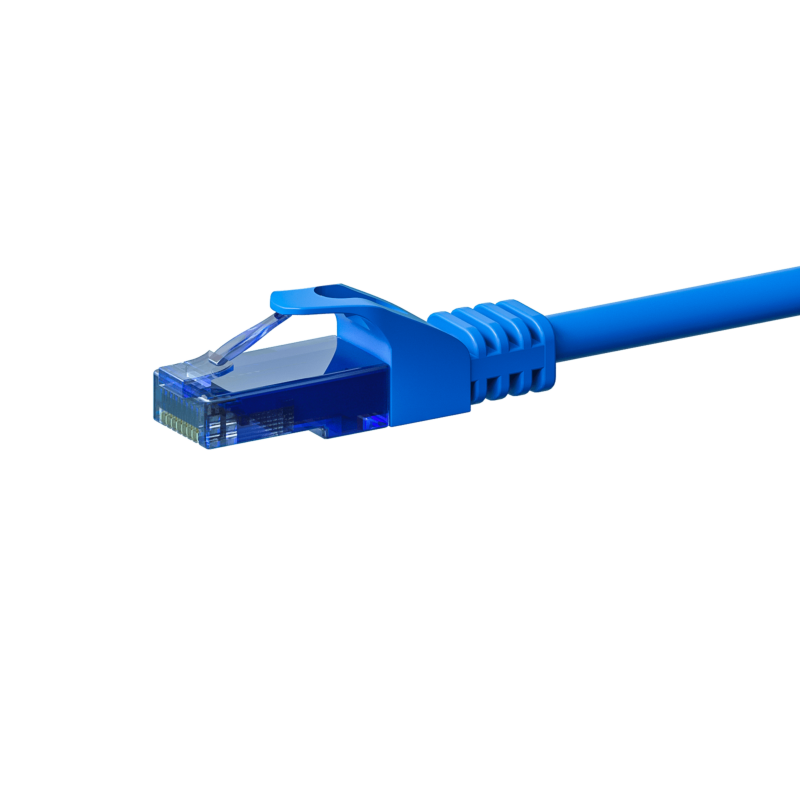 Cable de conexión UTP CAT6a de 1,50 m, azul - 100 % cobre