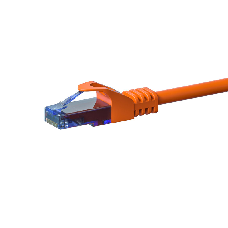 Cable de conexión UTP CAT6a de 7,50 m, color naranja - 100 % cobre