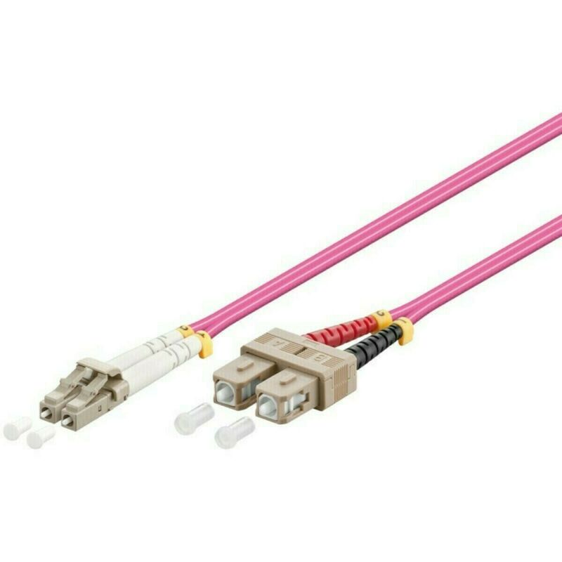 Cable de fibra óptica LC-SC OM4 de 3 m
