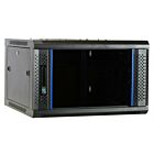 Armario de pared 6U con puerta de cristal 600x600x368 mm (Ancho x Profundidad x Alto)