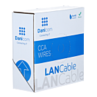 Cable CAT5e FTP de 100 m para exteriores en carrete, rígido, negro, CCA