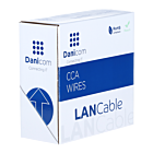 Cable CAT5e U/UTP de 100 m en carrete, flexible, gris, CCA
