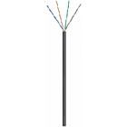 Cable CAT6 U/UTP de 305 m para exteriores en carrete, flexible, negro, CCA