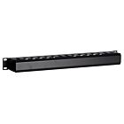 Canaleta para cables de 19 pulgadas con placa de cubierta 1U