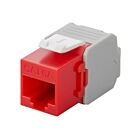 Conector Keystone UTP CAT6a - Sin herramientas - Rojo