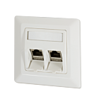 Placa frontal Keystone, color marfil