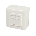 Caja de montaje en superficie CAT6a UTP/STP, color marfil