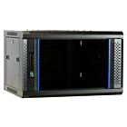 Armario de pared 6U con puerta de cristal 600x450x368 mm (Ancho x Profundidad x Alto)