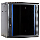 Armario de pared de 12U con puerta de cristal de 600x450x635 mm (ancho x profundidad x alto)
