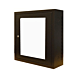 Armario de pared 3U con puerta de cristal de 185 mm de profundidad.