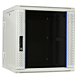 Armario de pared blanco de 12U (inclinable) con puerta de cristal de 600x600x635 mm (ancho x profundidad x alto).