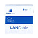Cable CAT5e U/UTP de 100 m para exteriores en carrete, rígido, negro, CCA
