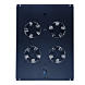 Paquete de ventiladores con 4 ventiladores y termostato adecuado para armarios de servidores de pie con una profundidad de 800 mm