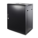 Armario de pared de 12U con puerta metálica de 600x450x635 mm (ancho x profundidad x alto)