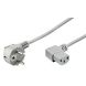 Cable de alimentación angular Schuko a C13 de 2 m, color gris