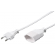 Cable de extensión de alimentación con enchufe europeo de 3 m, color blanco