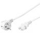 Cable de alimentación en ángulo recto Schuko a C13 de 3 m, blanco
